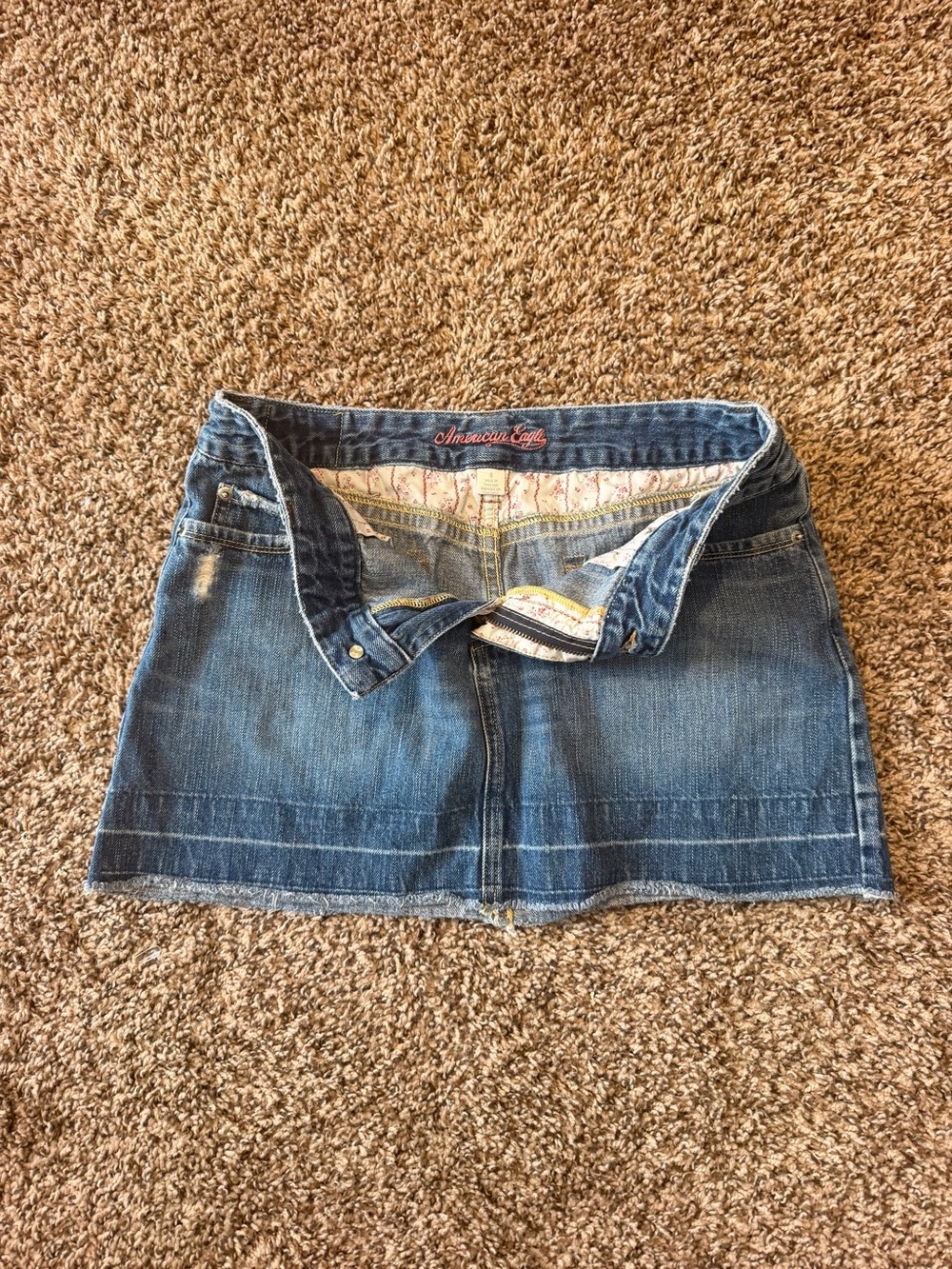 Vintage American Eagle Outfitters Blue Denim Mini Skirt